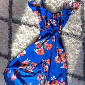 BCX Vibrant Blue High Low Spring Dress